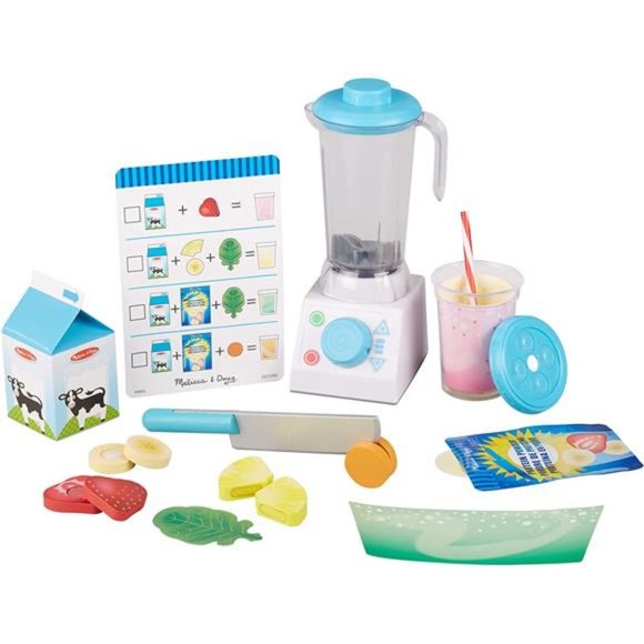 Smoothie Maker Blender Set with Play Food - 22 Pieces - Play Blender Mixer Toy - Picture 4 of 6
